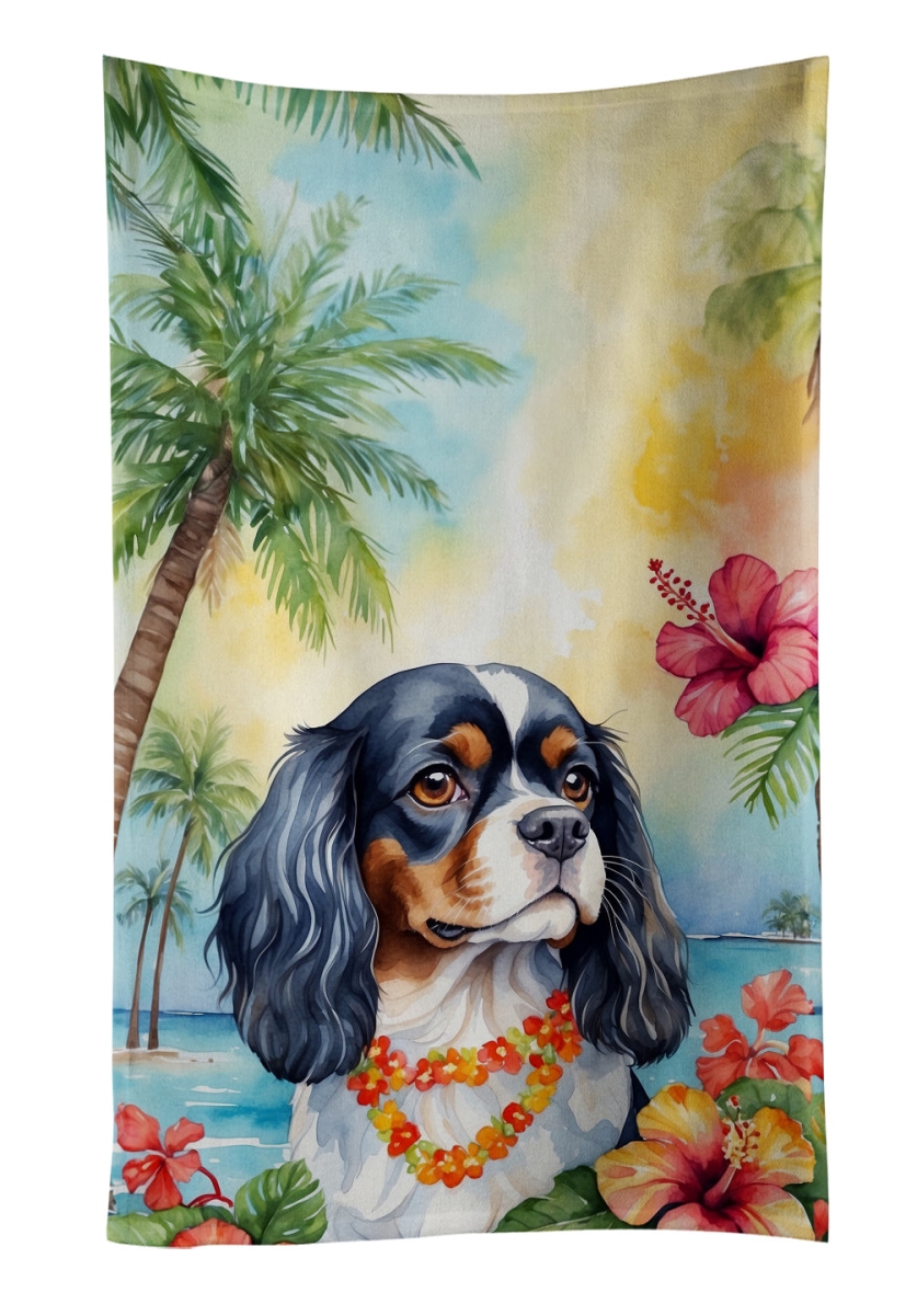 DAC6400KTWL 25 x 15 in. Cavalier Spaniel Luau Kitchen Towel