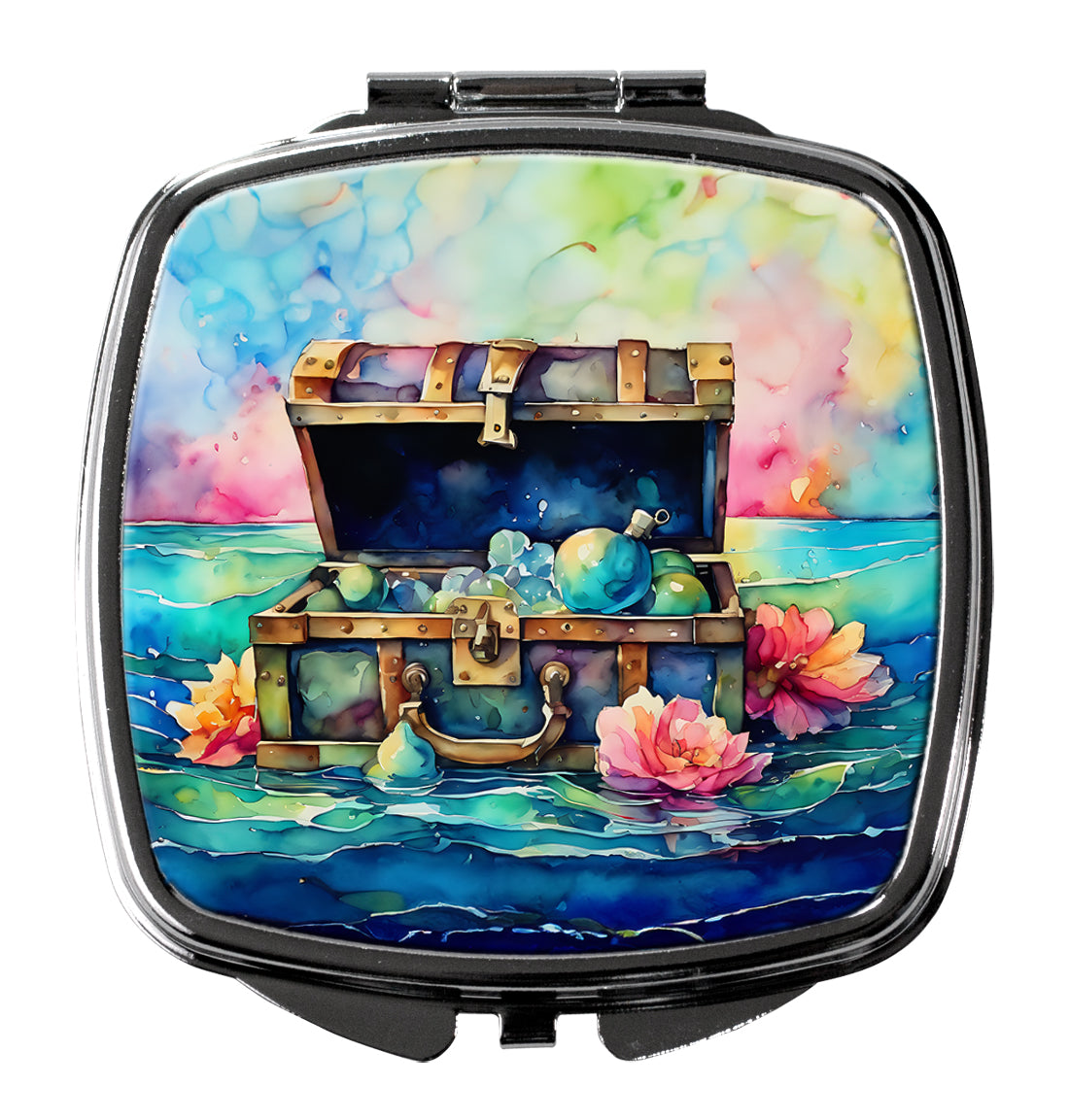 DAC2836SCM 3 x 2.75 in. Treasure Chest Compact Mirror