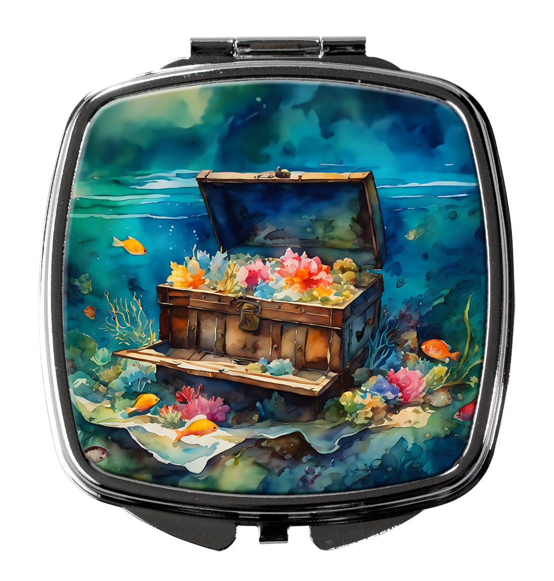 DAC2838SCM 3 x 2.75 in. Treasure Chest Compact Mirror
