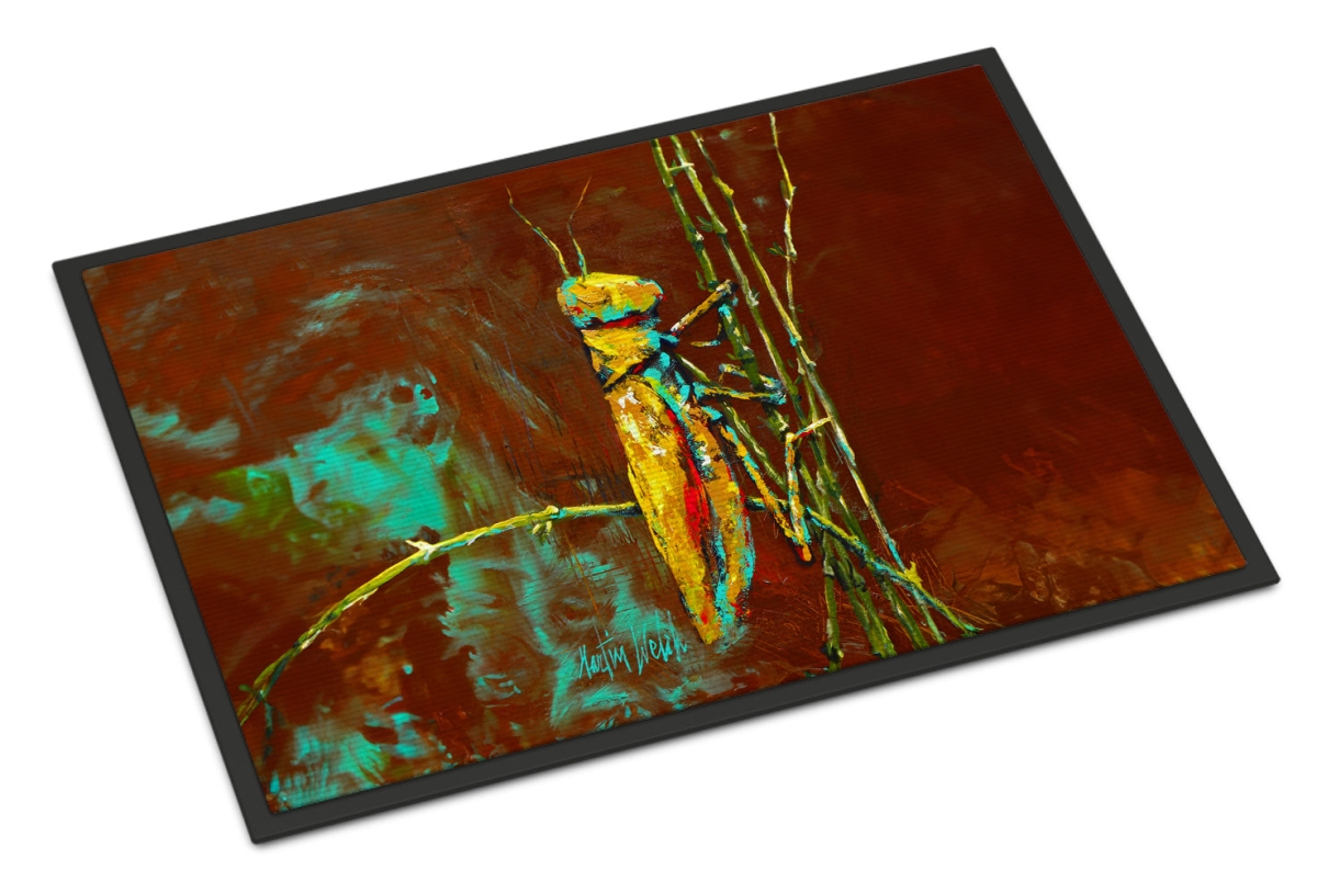 MW2136MAT 18 x 27 in. Stuck on Boo Grasshopper Doormat