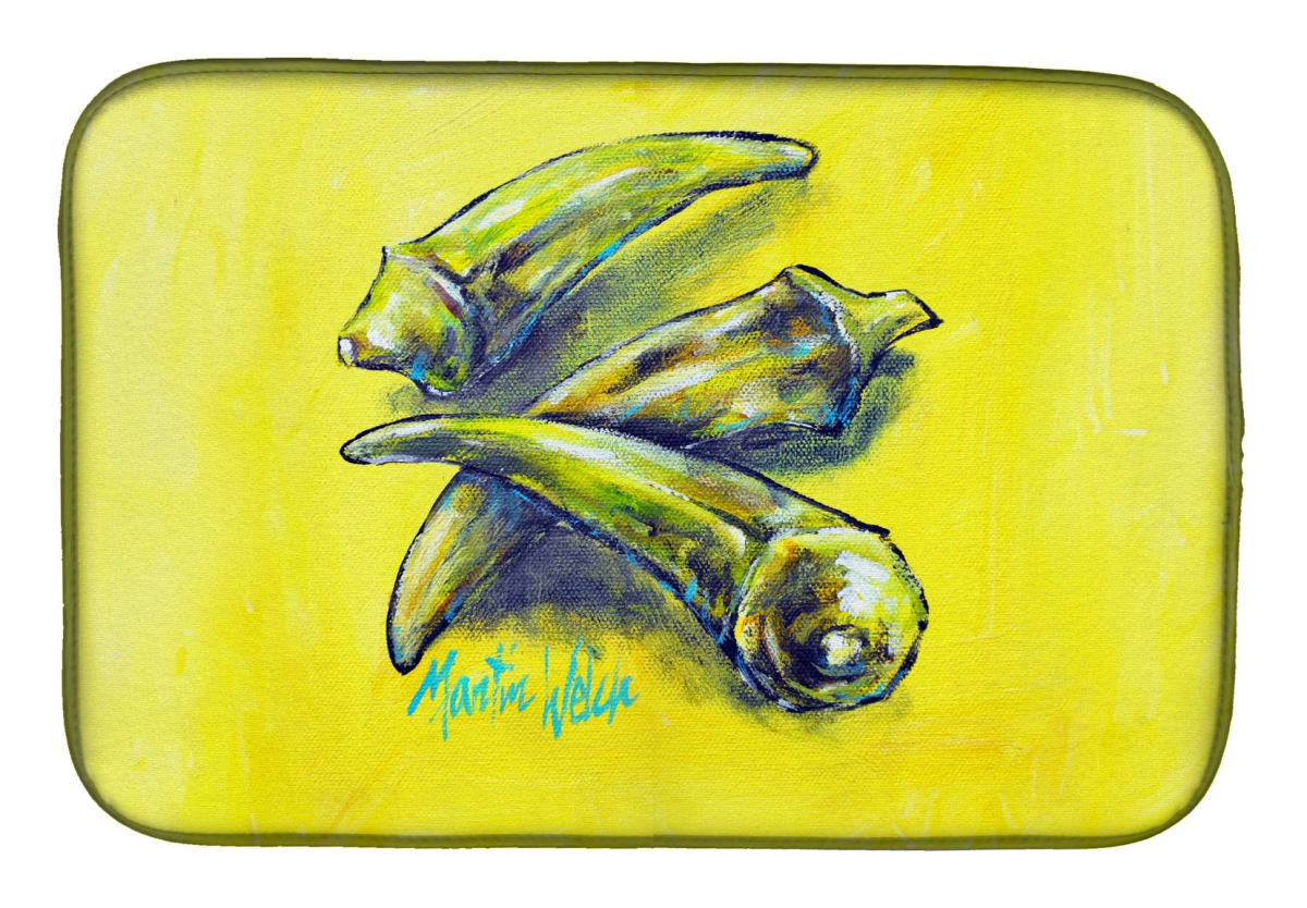 Picture of Carolines Treasures MW2002DDM 21 x 14 in. Three to Get Ready Okra Dish Drying Mat