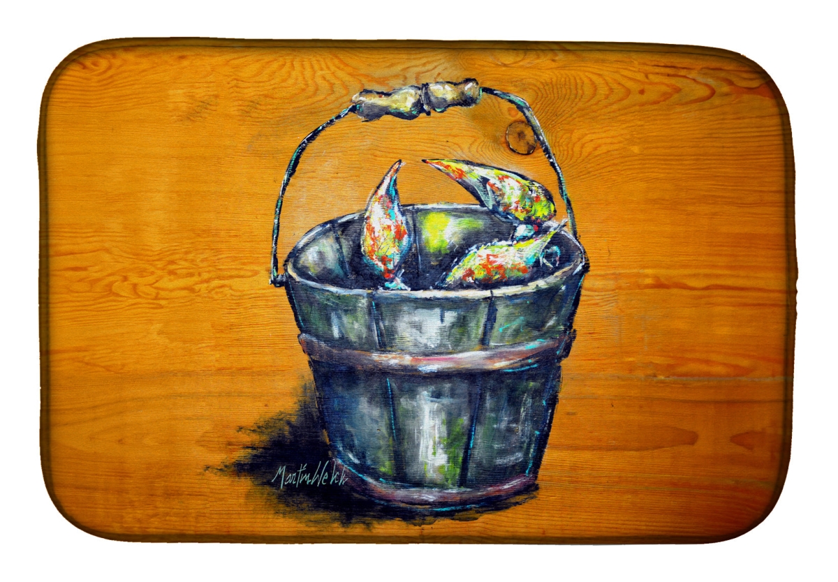 Picture of Carolines Treasures MW2004DDM 21 x 14 in. A Crab Bucket Dish Drying Mat