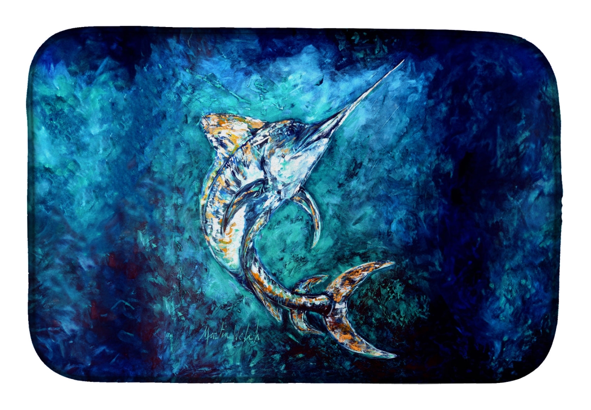 Picture of Carolines Treasures MW2007DDM 21 x 14 in. American Marlin Dish Drying Mat