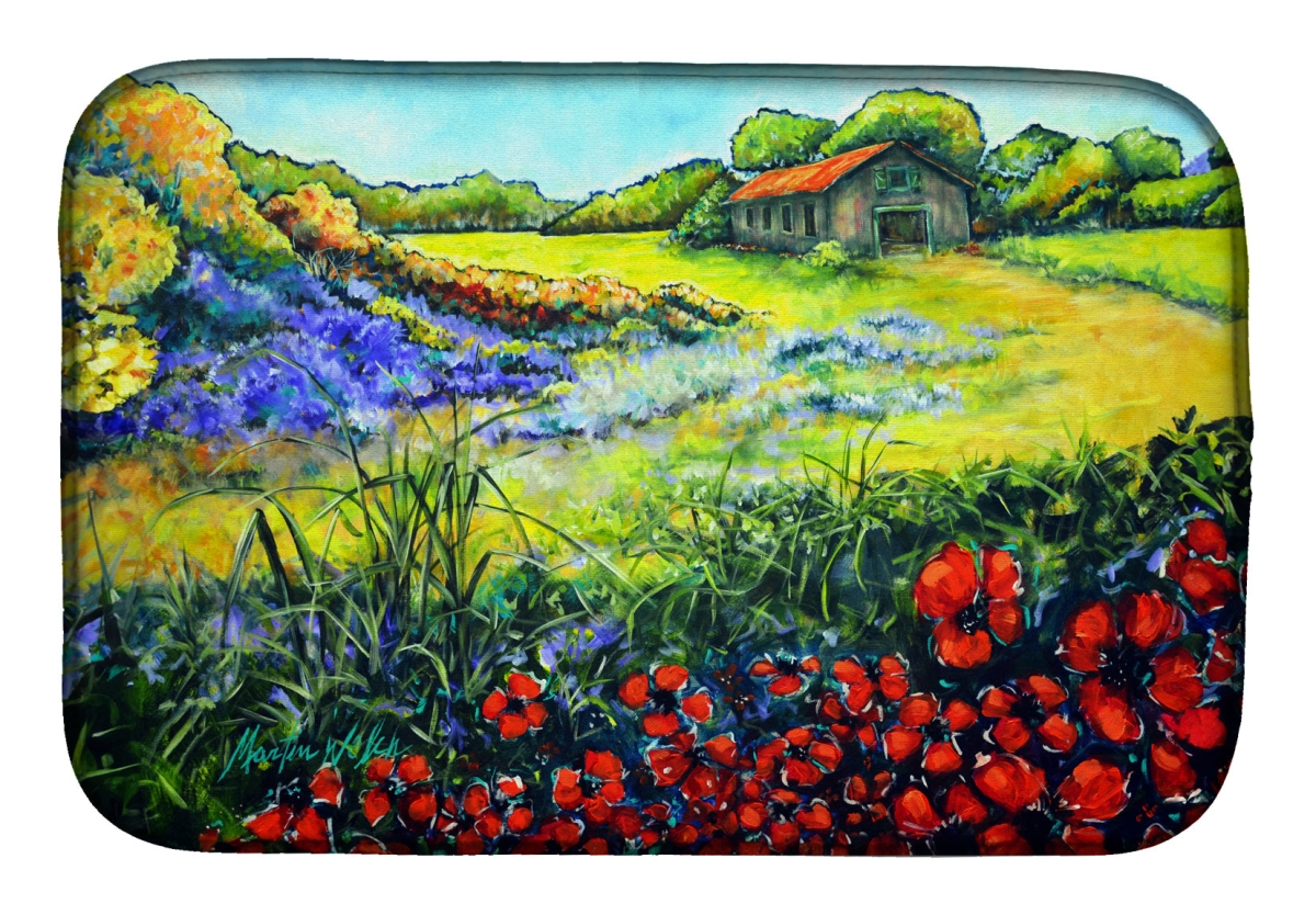 Picture of Carolines Treasures MW2012DDM 21 x 14 in. Back Home Dish Drying Mat