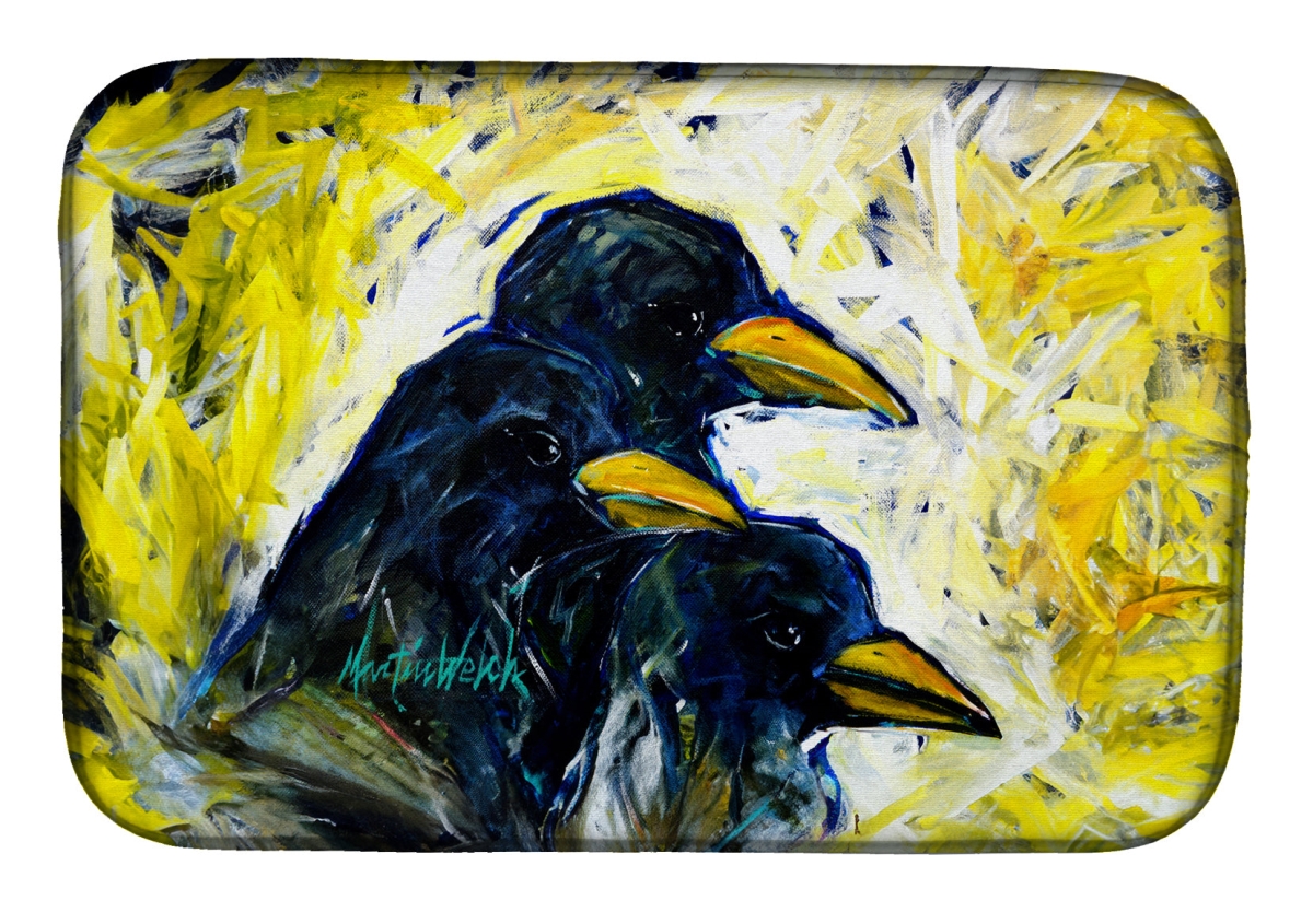 Picture of Carolines Treasures MW2013DDM 21 x 14 in. Baked in A Pie Crows Dish Drying Mat