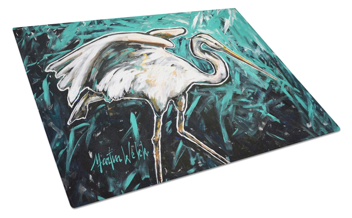 MW2135LCB 15 x 12 in. Heron Stretch Glass Cutting Board