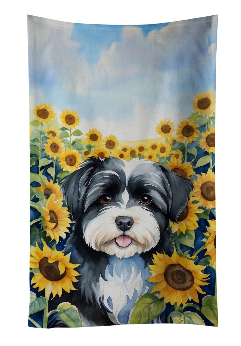 DAC6097KTWL 25 x 15 in. Havanese in Sunflowers Kitchen Towel