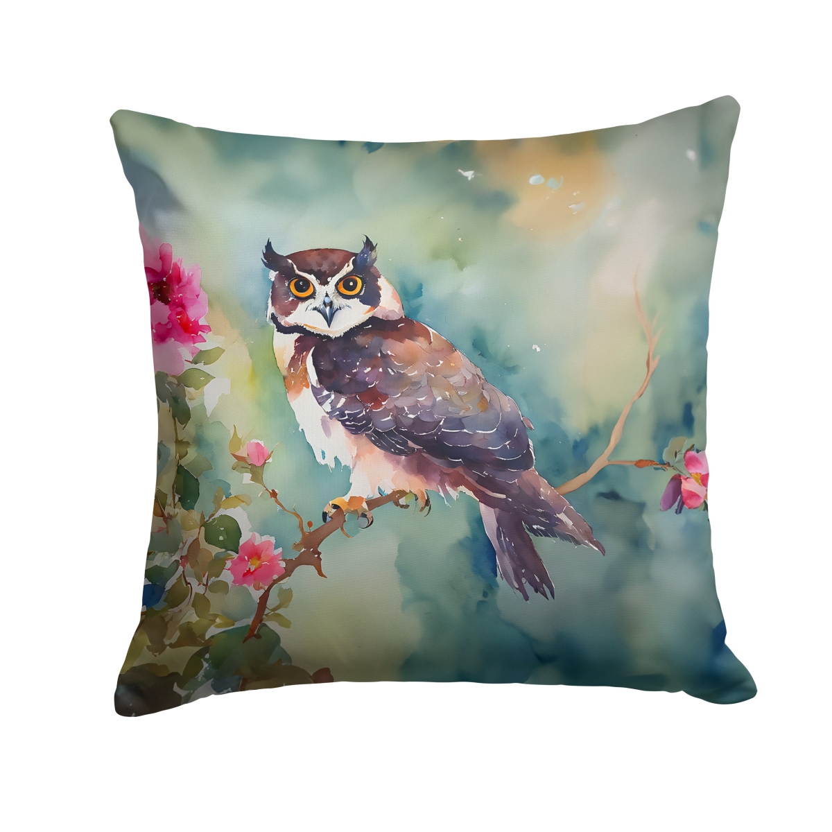 DAC3269PW1414 14 x 14 in. Spectacled Owl Throw Pillow