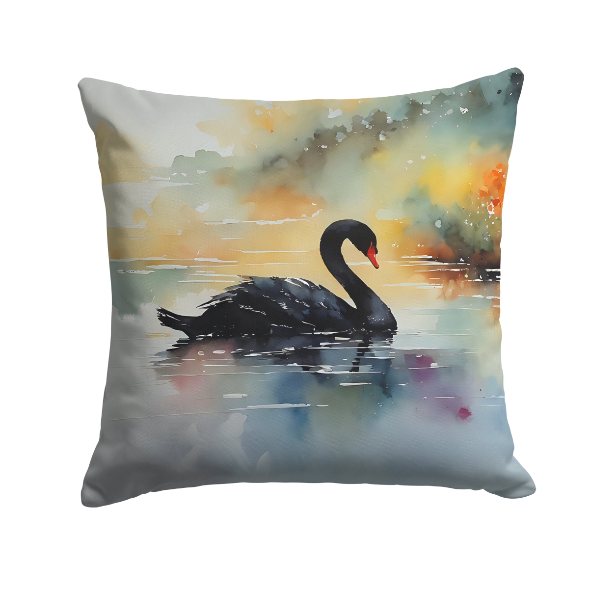 DAC3270PW1414 14 x 14 in. Black Swan Throw Pillow