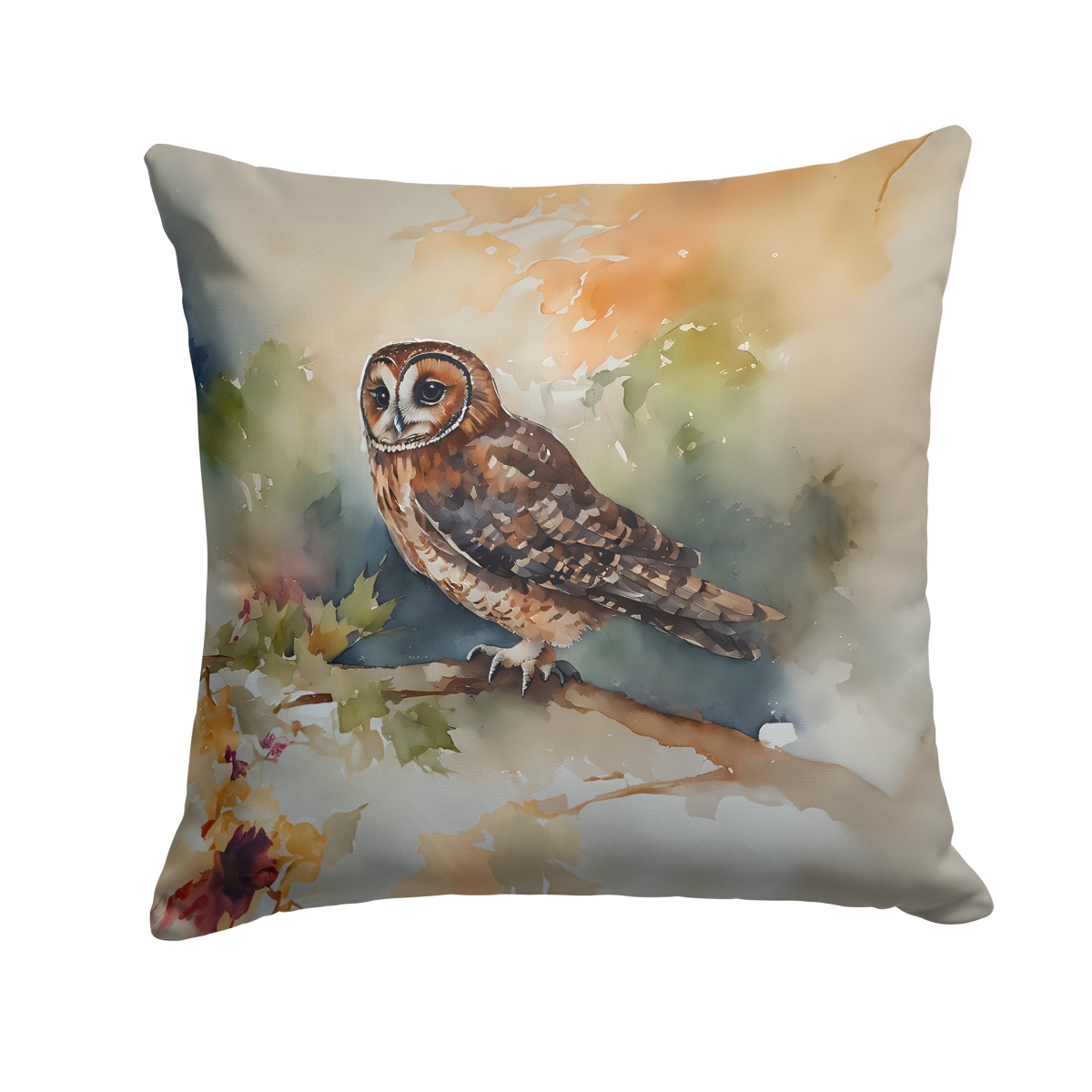 DAC3280PW1414 14 x 14 in. Tawny Owl Throw Pillow