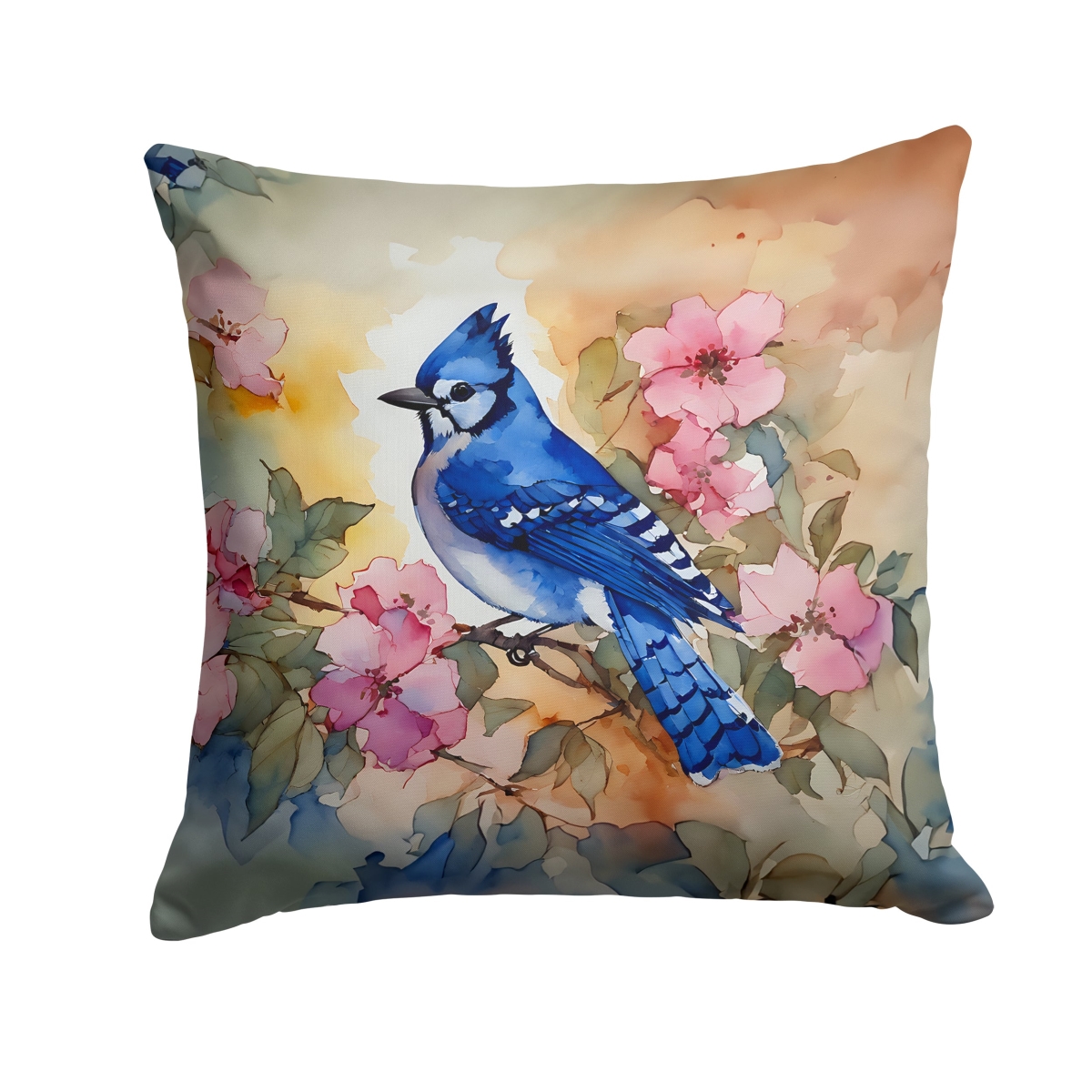 DAC3185PW1818 18 x 18 in. Blue Jay Throw Pillow
