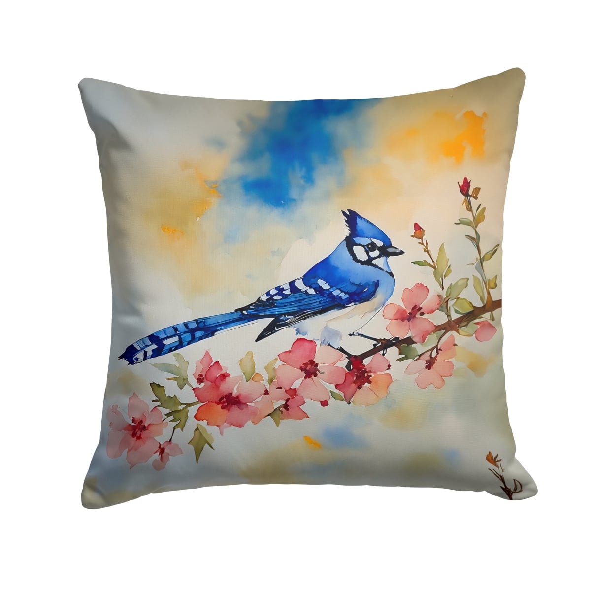 DAC3187PW1818 18 x 18 in. Blue Jay Throw Pillow