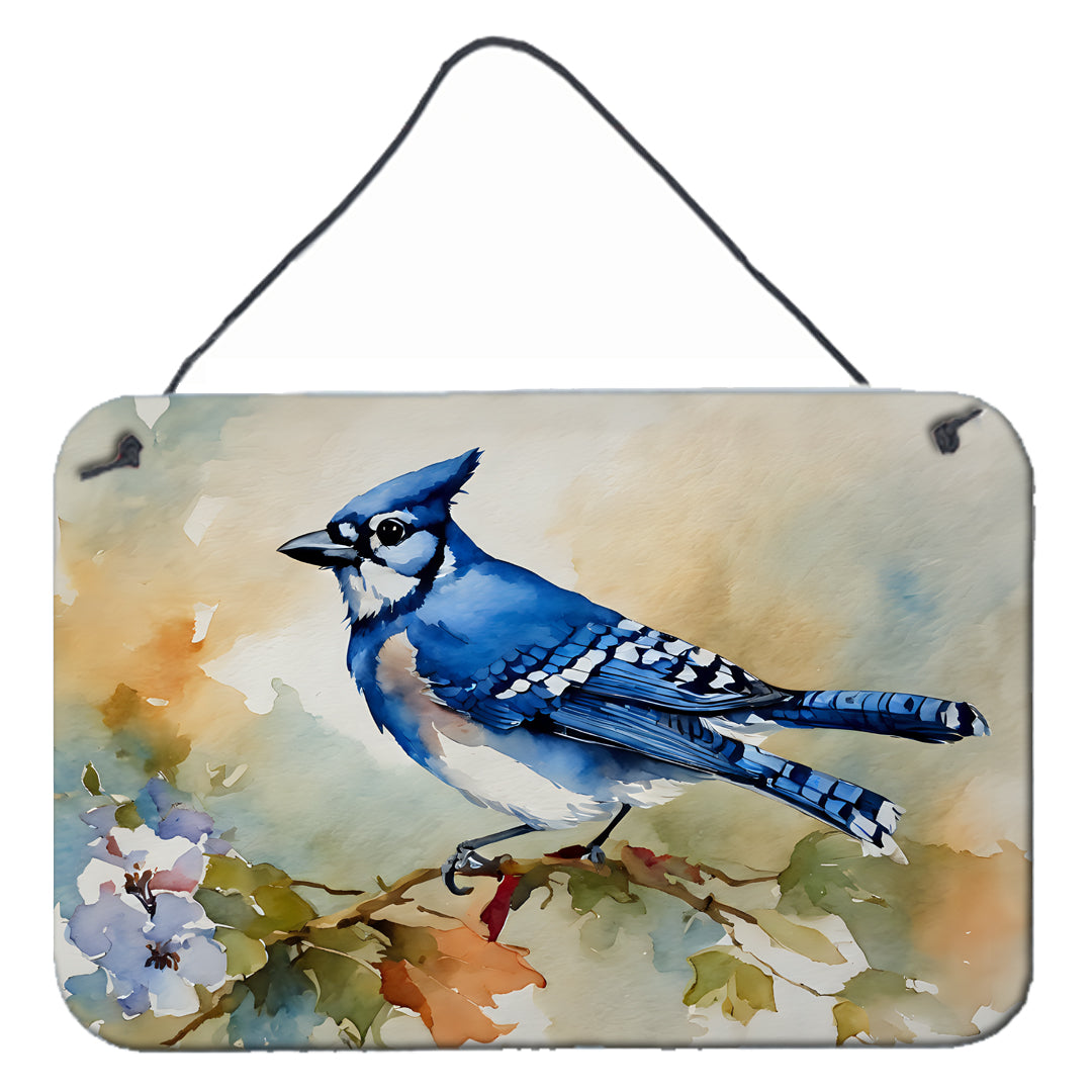 DAC3184DS812 12 x 8 in. Blue Jay Wall or Door Hanging Prints