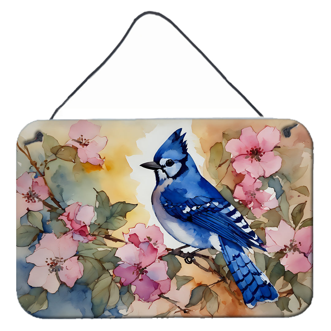 DAC3185DS812 12 x 8 in. Blue Jay Wall or Door Hanging Prints