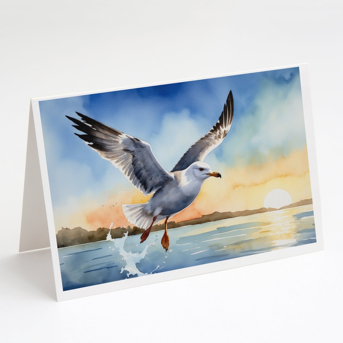 DAC7516GCA7P 5 x 7 in. Gull Flying Low Greeting Cards - Pack of 8
