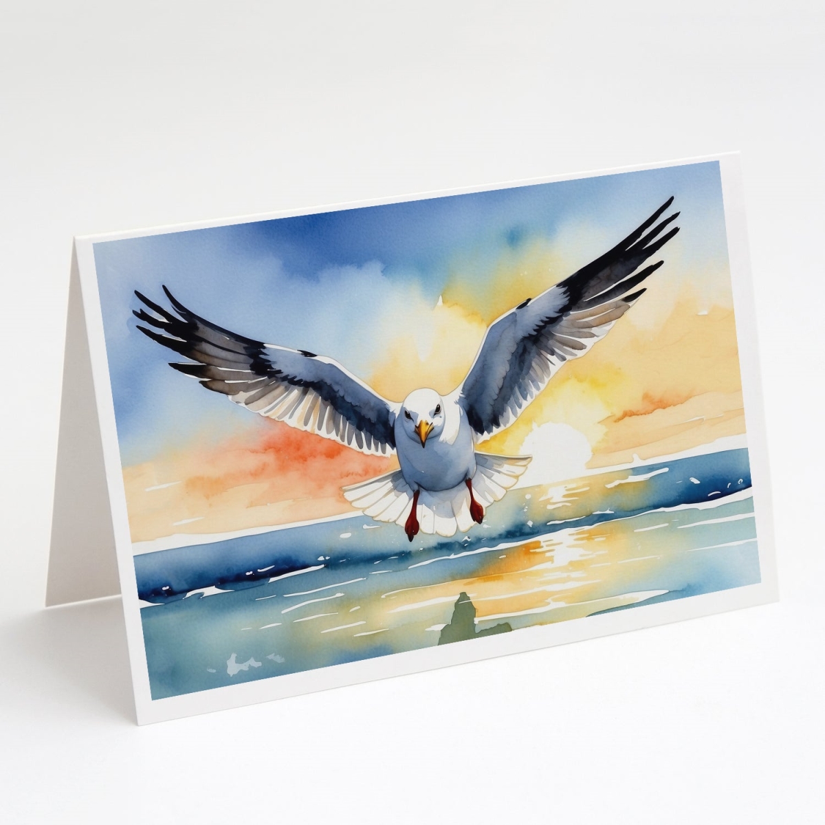 DAC7517GCA7P 5 x 7 in. Gull Flying Low Greeting Cards - Pack of 8