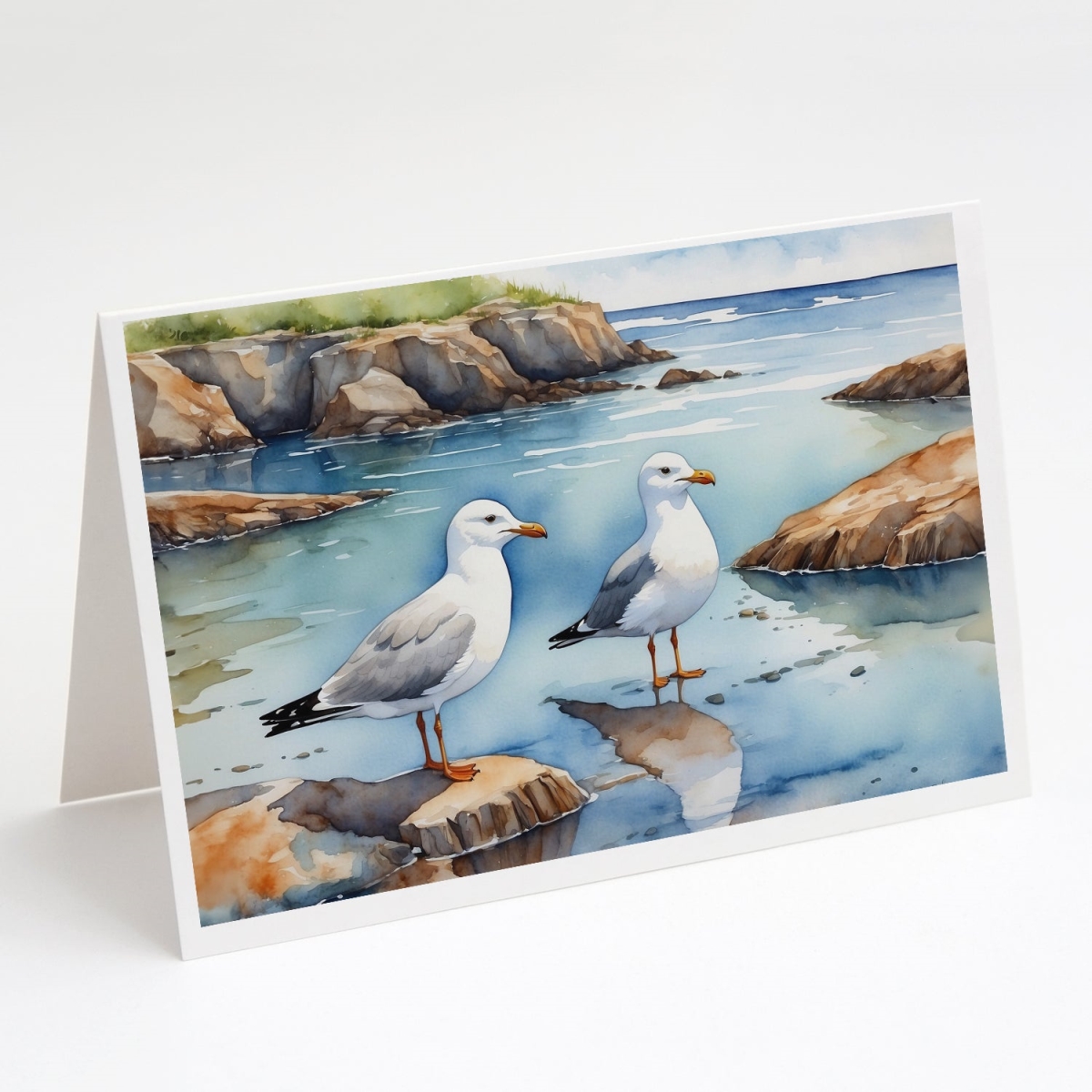 DAC7518GCA7P 5 x 7 in. Gulls Scavenging Greeting Cards - Pack of 8