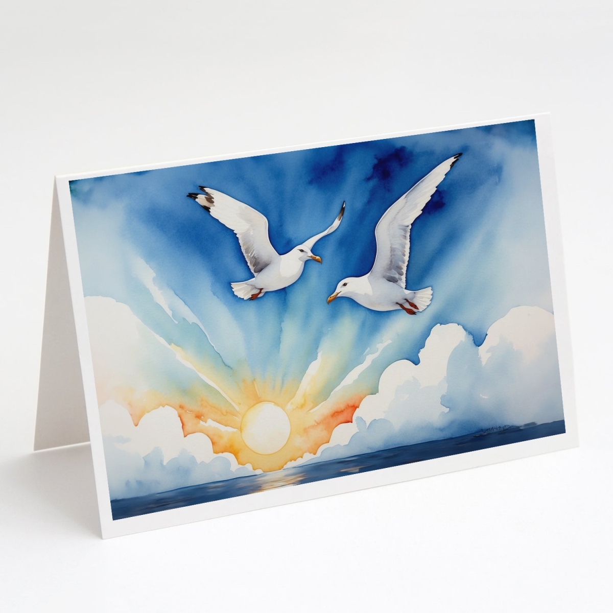DAC7520GCA7P 5 x 7 in. Gulls Soaring High Greeting Cards - Pack of 8