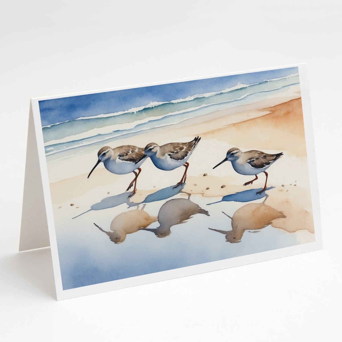 DAC7528GCA7P 5 x 7 in. Sandpipers Greeting Cards - Pack of 8