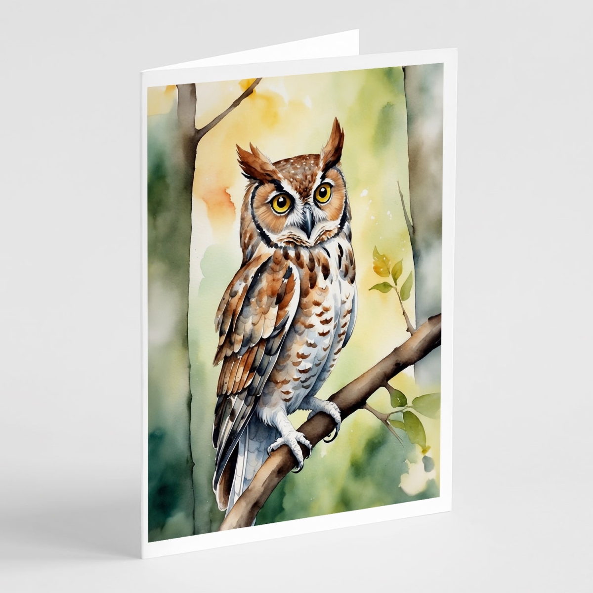 DAC7456GCA7P 5 x 7 in. Eastern Screech Owl Greeting Cards - Pack of 8