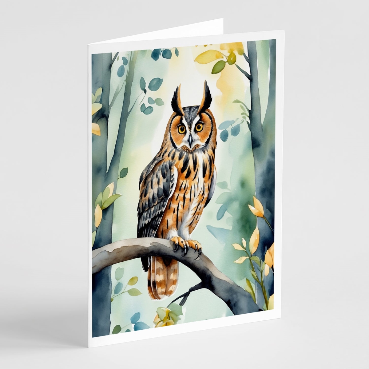 DAC7461GCA7P 5 x 7 in. LongEared Owl Greeting Cards - Pack of 8