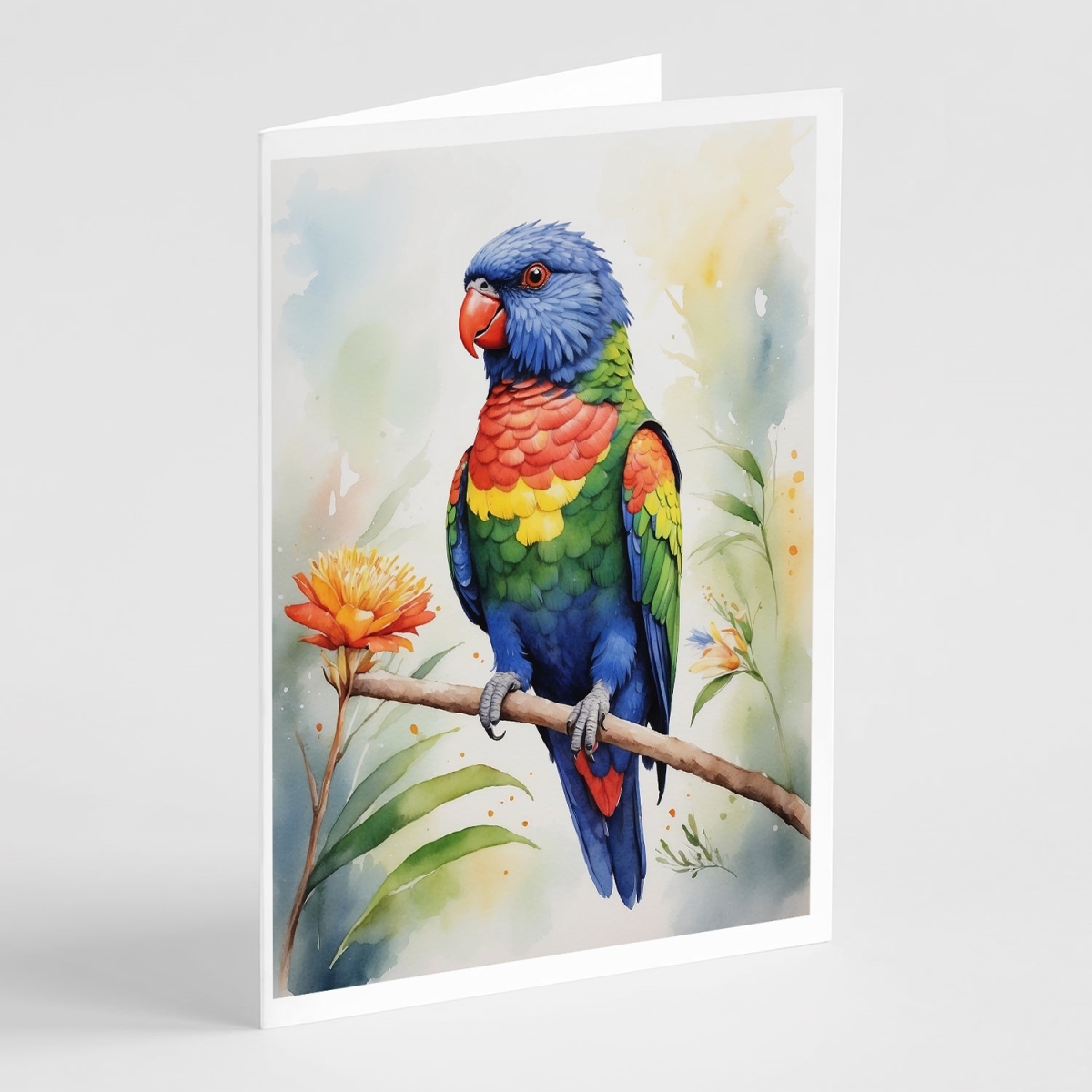 DAC7478GCA7P 5 x 7 in. Rainbow Lorikeet Greeting Cards - Pack of 8