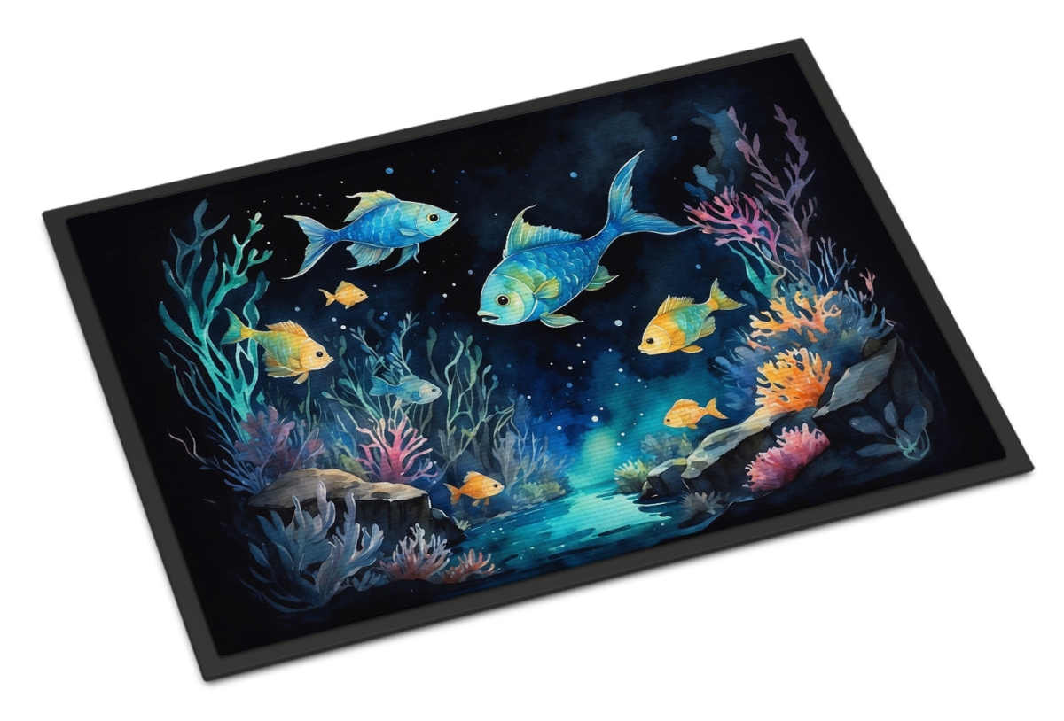 DAC7658MAT 18 x 27 in. Bioluminescent Fish Doormat
