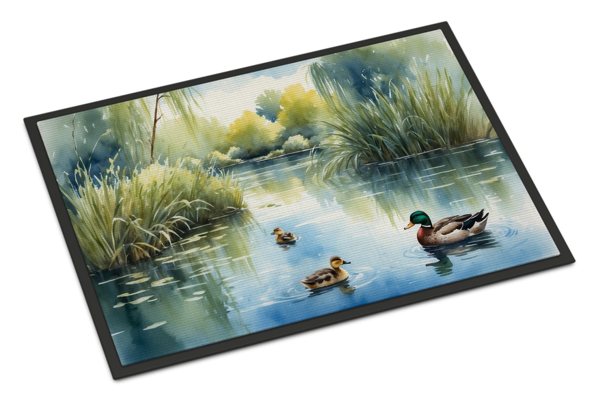 DAC7685MAT 18 x 27 in. Ducks by the Pond Doormat