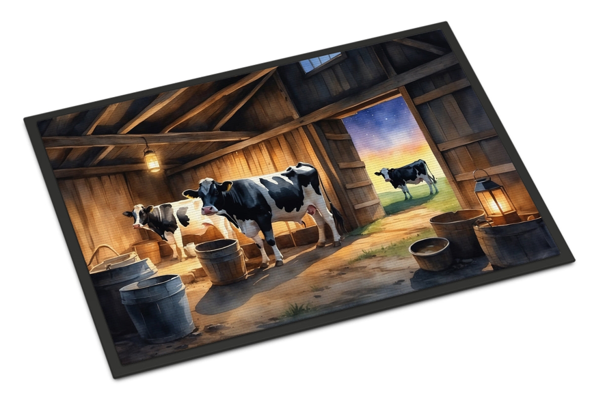 DAC7688MAT 18 x 27 in. Cows Evening Milking Time Doormat