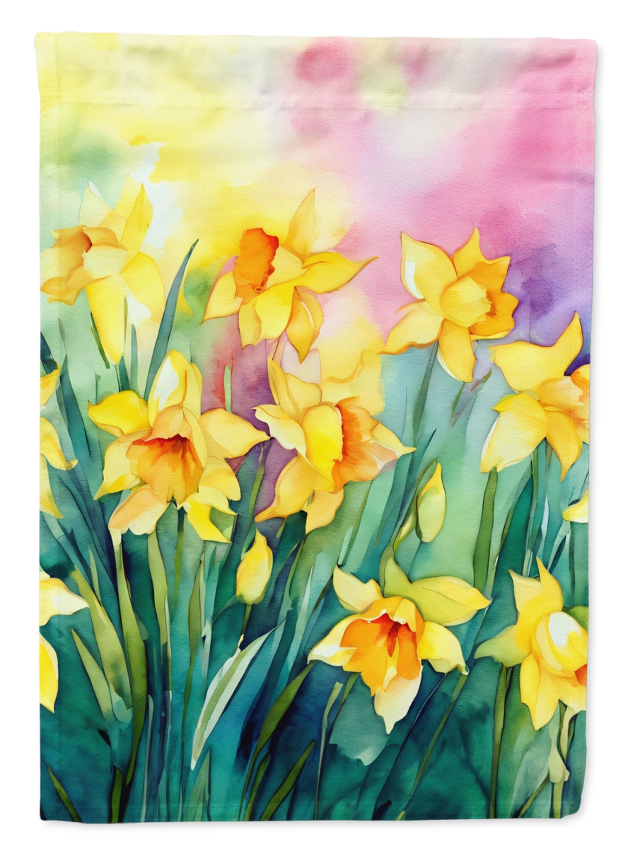 DAC1560CHF 40 x 28 in. Daffodils in Watercolor House Flag