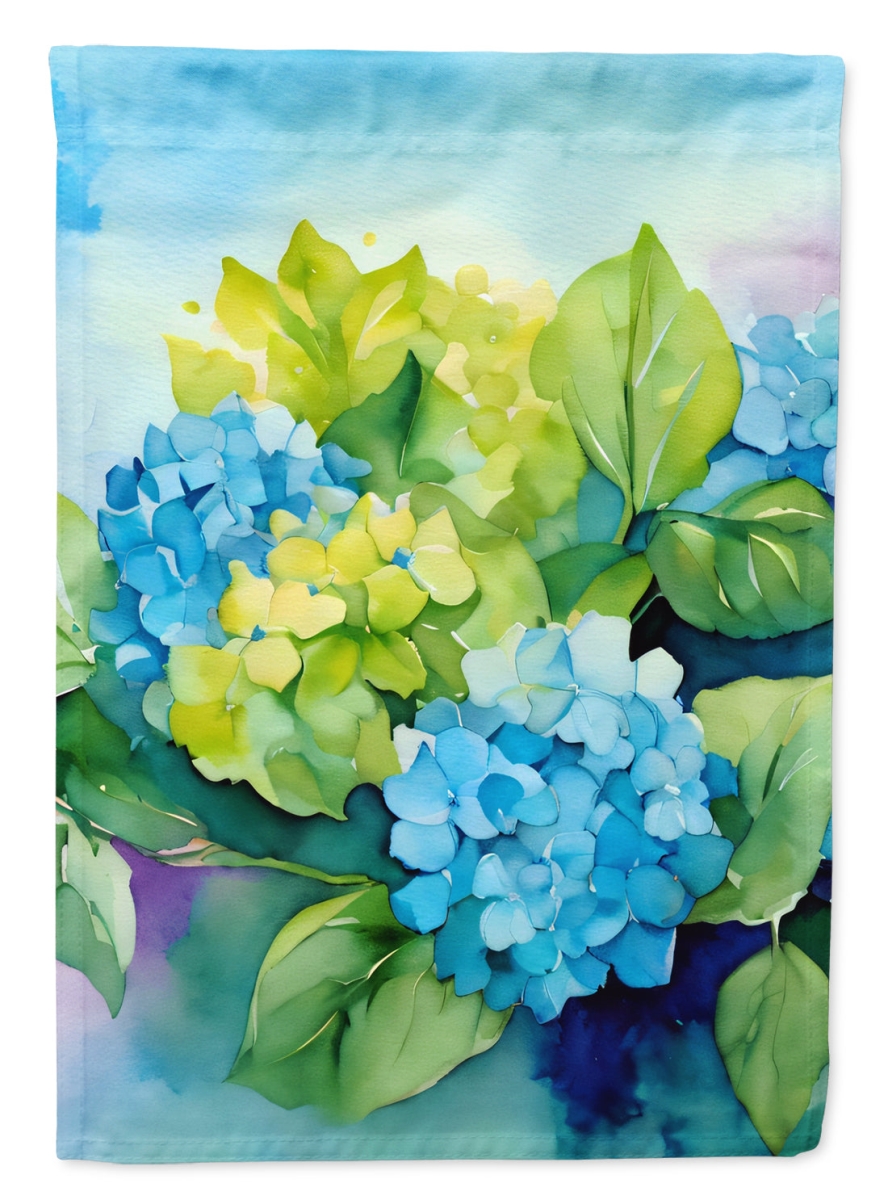 DAC1579CHF 40 x 28 in. Hydrangeas in Watercolor House Flag