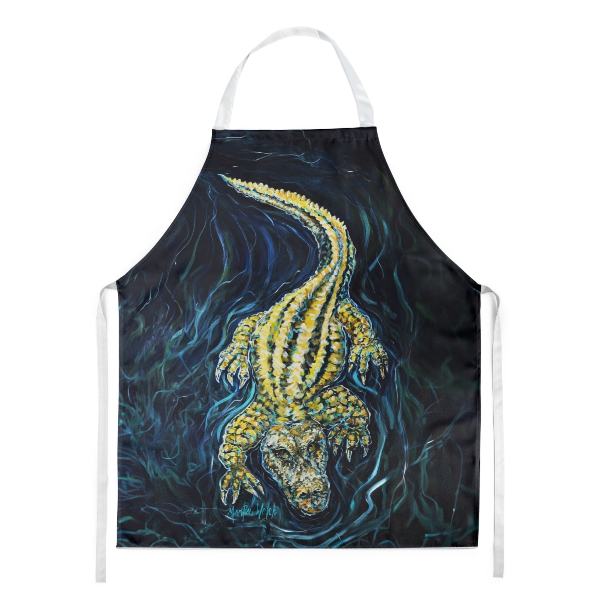 Picture of Carolines Treasures MW2068APRON 30 x 27 in. Gator Down Alligator Apron
