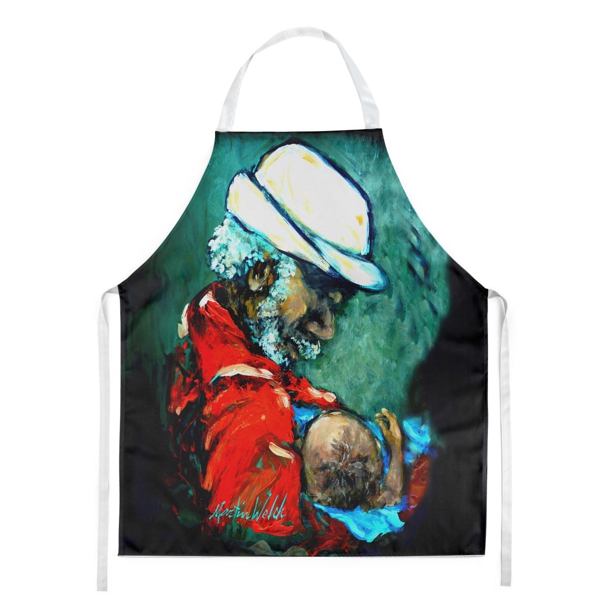 Picture of Carolines Treasures MW2073APRON 30 x 27 in. Grand Pappy & Baby Apron