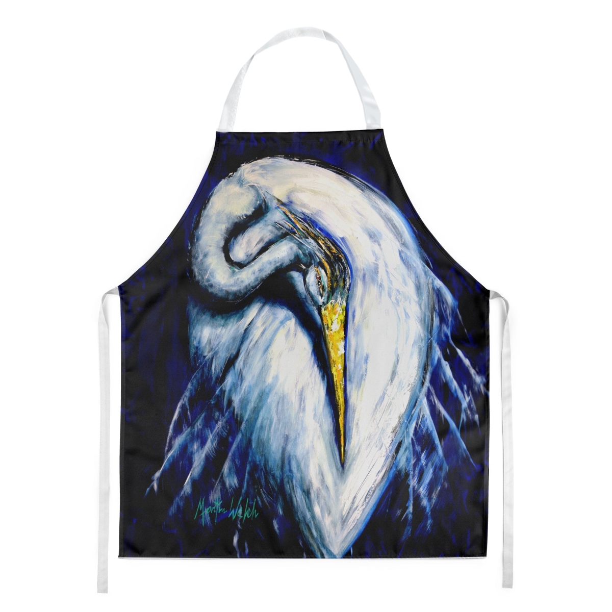 Picture of Carolines Treasures MW2077APRON 30 x 27 in. Heron Freshen Up Apron