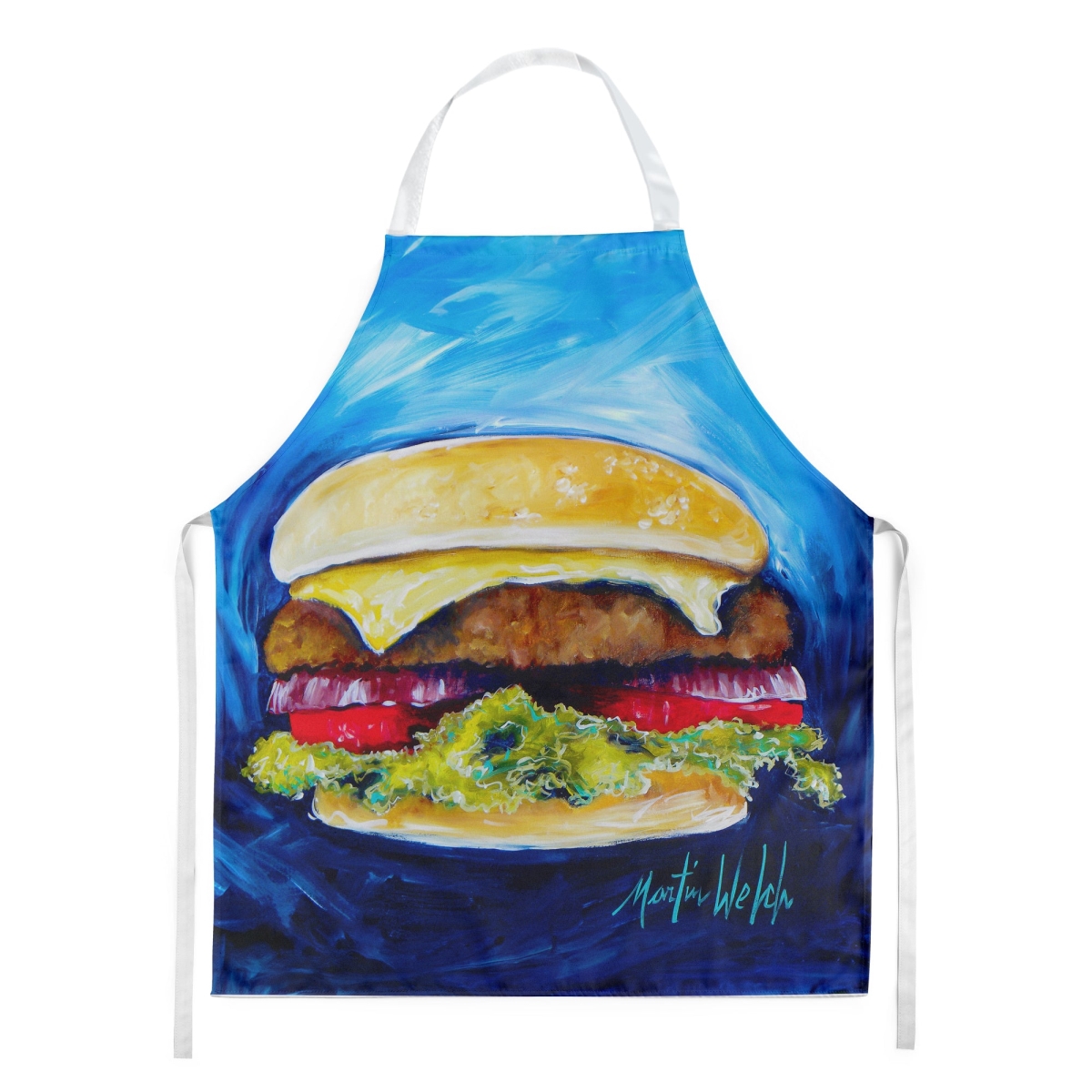 Picture of Carolines Treasures MW2080APRON 30 x 27 in. I Want Mine Dressed Hamburger Apron