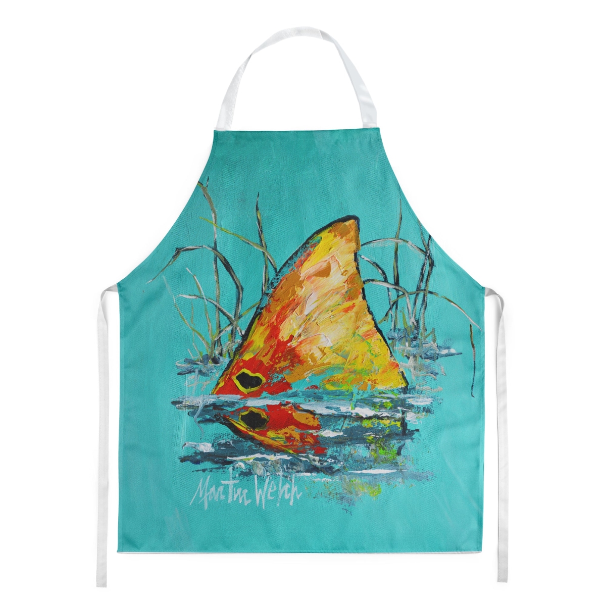 Picture of Carolines Treasures MW2081APRON 30 x 27 in. In the Marsh Red Fish Apron