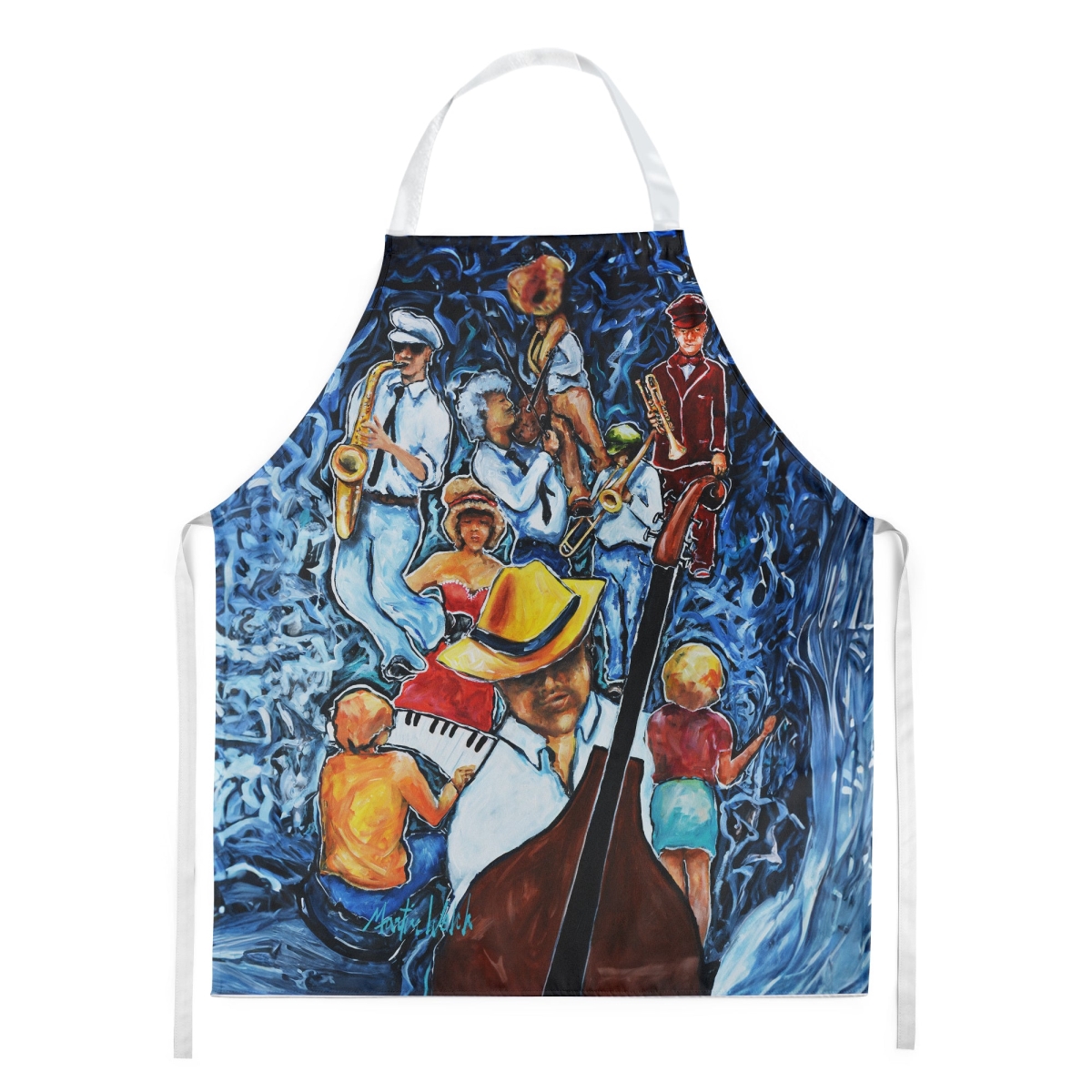 Picture of Carolines Treasures MW2086APRON 30 x 27 in. Kinda Jazzy Apron