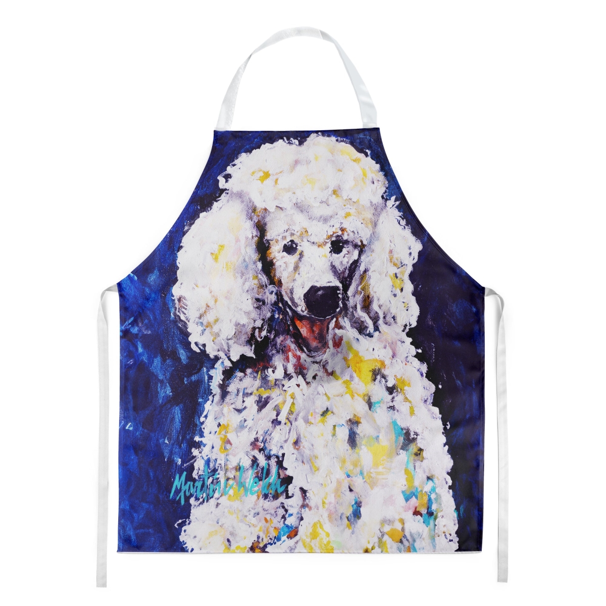 Picture of Carolines Treasures MW2090APRON 30 x 27 in. Louie White Poodle Apron