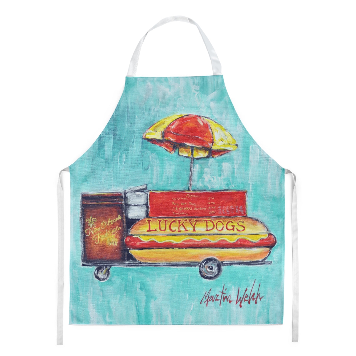 Picture of Carolines Treasures MW2091APRON 30 x 27 in. Hot Dog Cart Apron