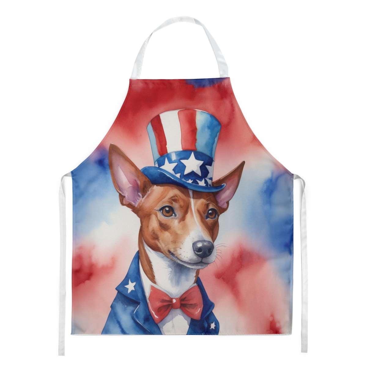 DAC5648APRON 30 x 27 in. Basenji Patriotic American Apron