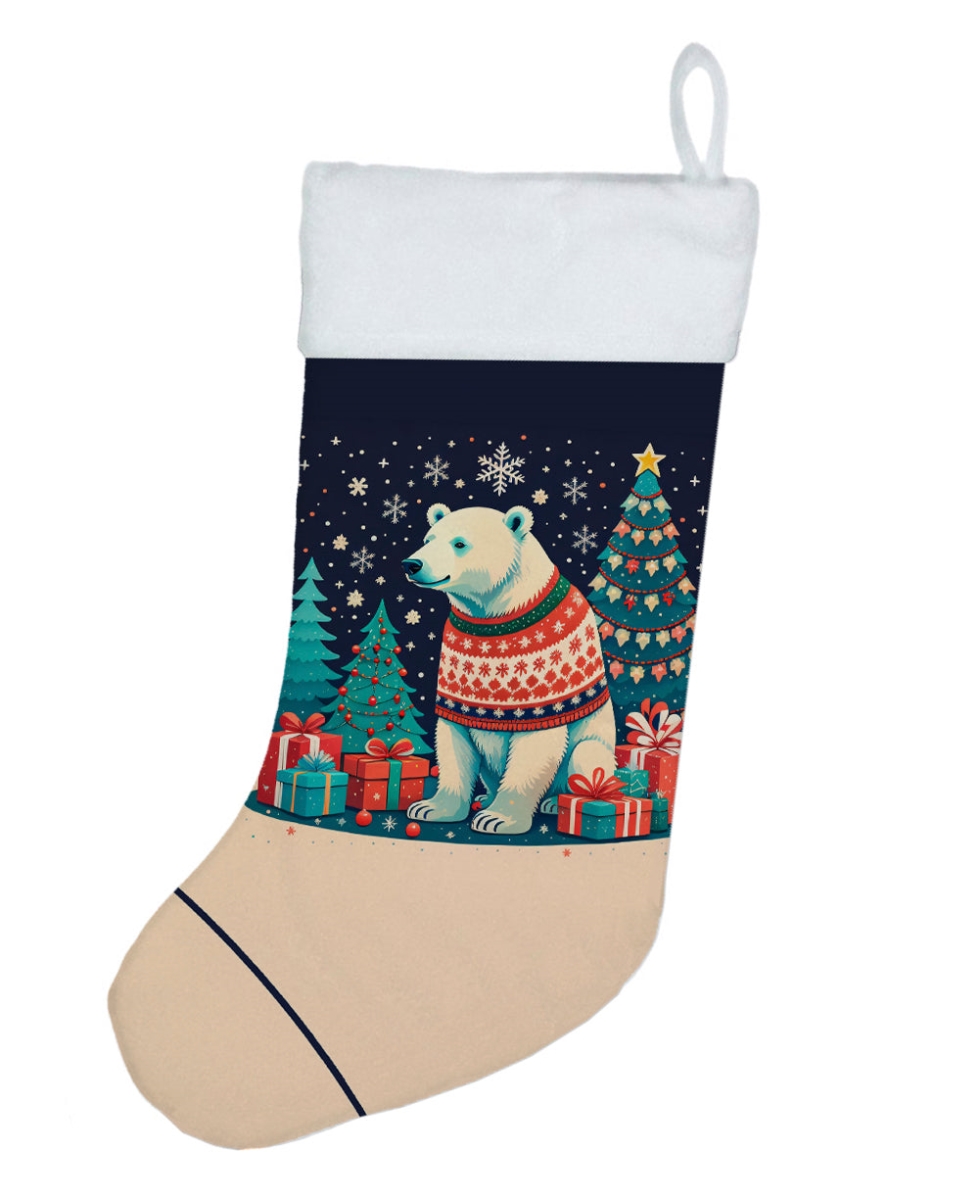 DAC1201CS 18 x 13.5 in. Polar Bear Christmas Stocking