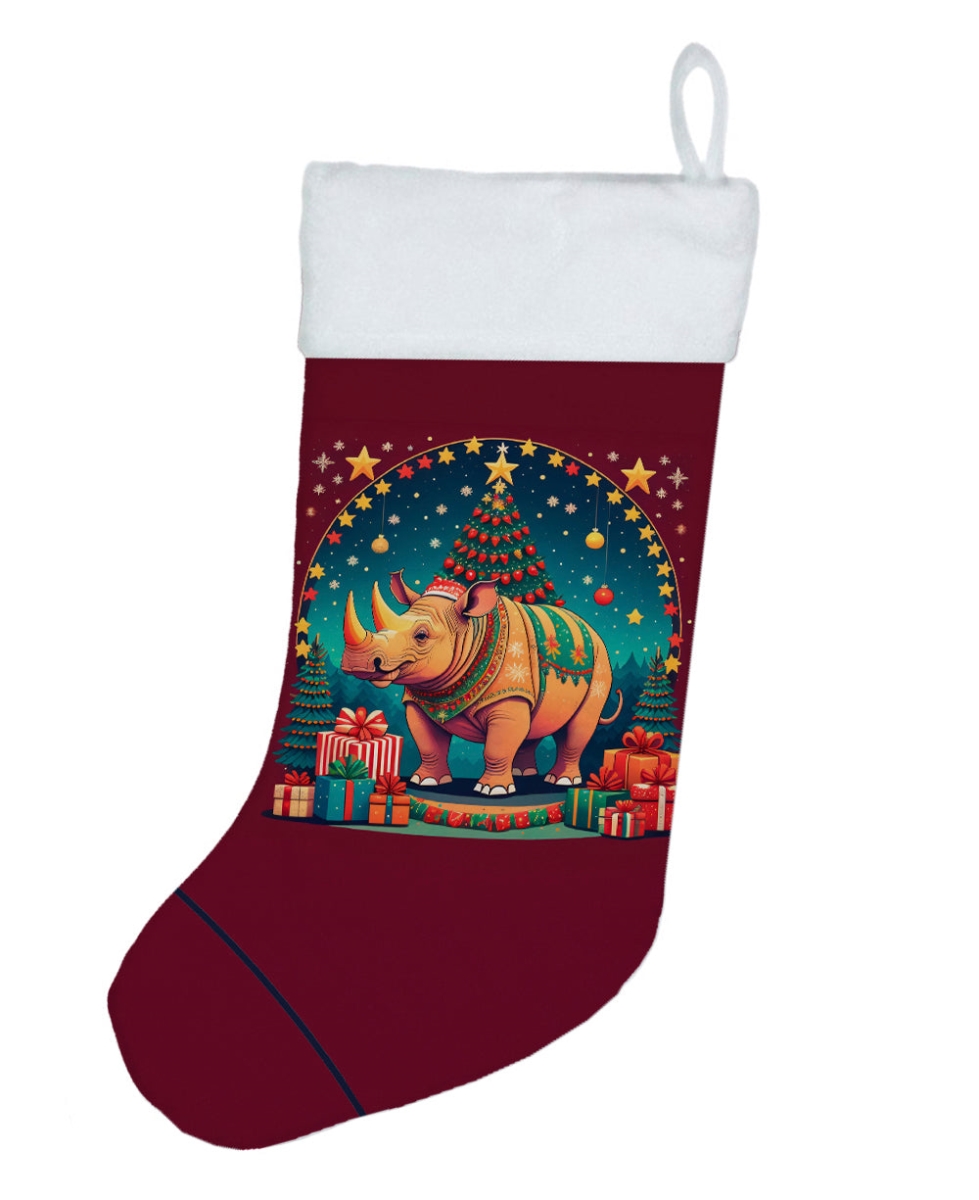 DAC1203CS 18 x 13.5 in. Rhinoceros Christmas Stocking