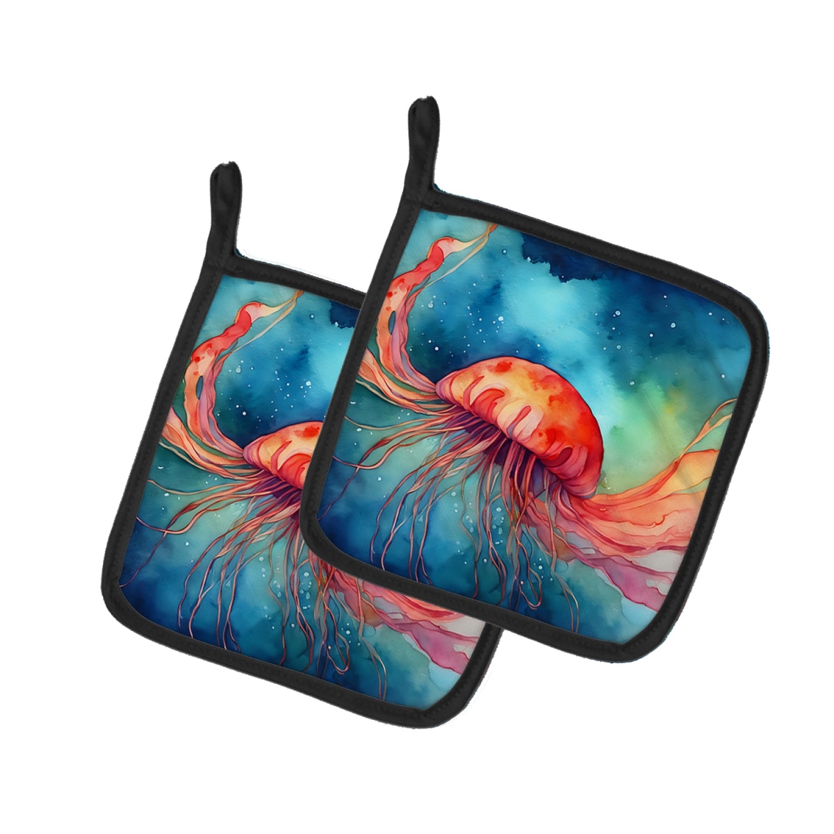 DAC2788PTHD 7.5 x 7.5 in. Jellyfish Pot Holders - Set of 2