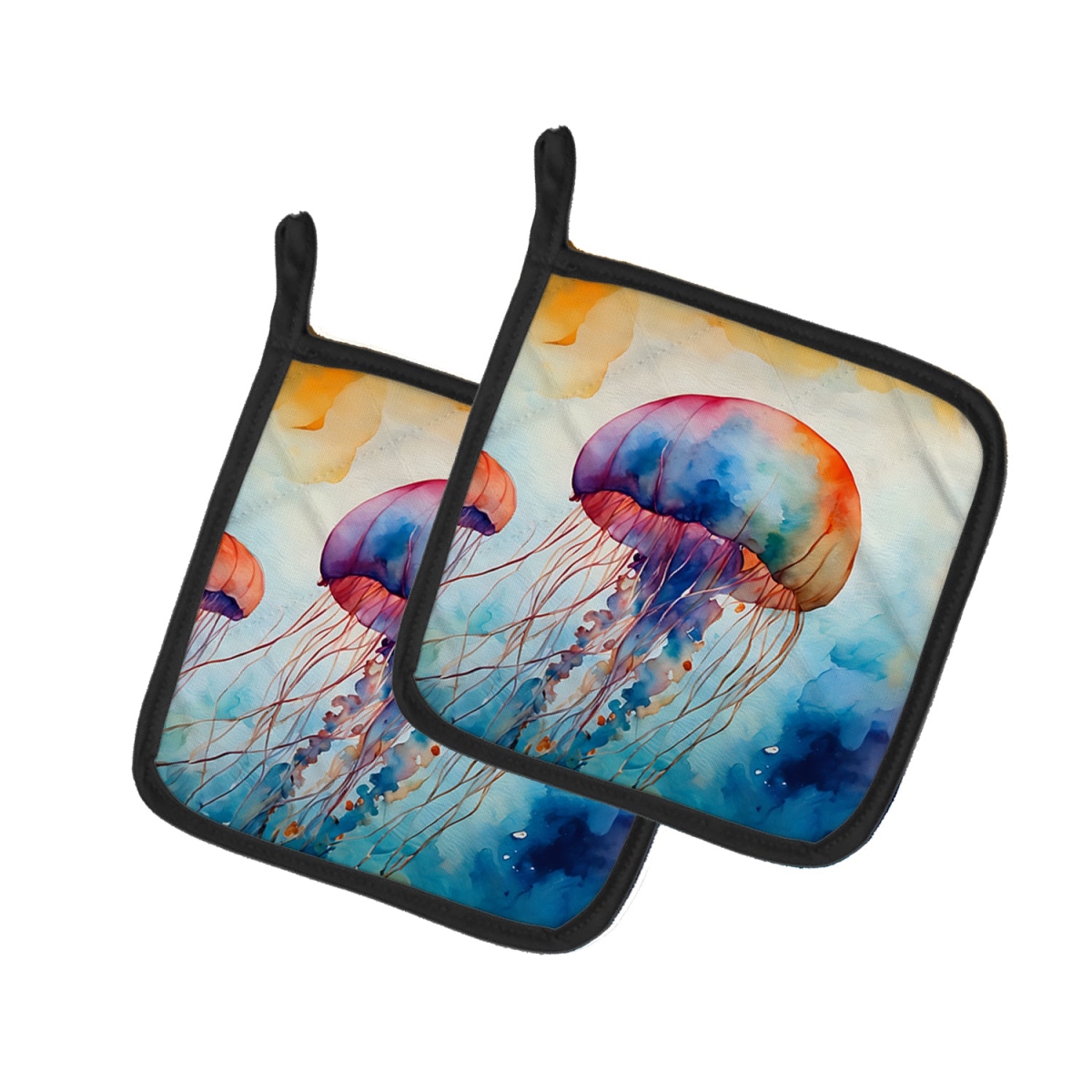 DAC2789PTHD 7.5 x 7.5 in. Jellyfish Pot Holders - Set of 2
