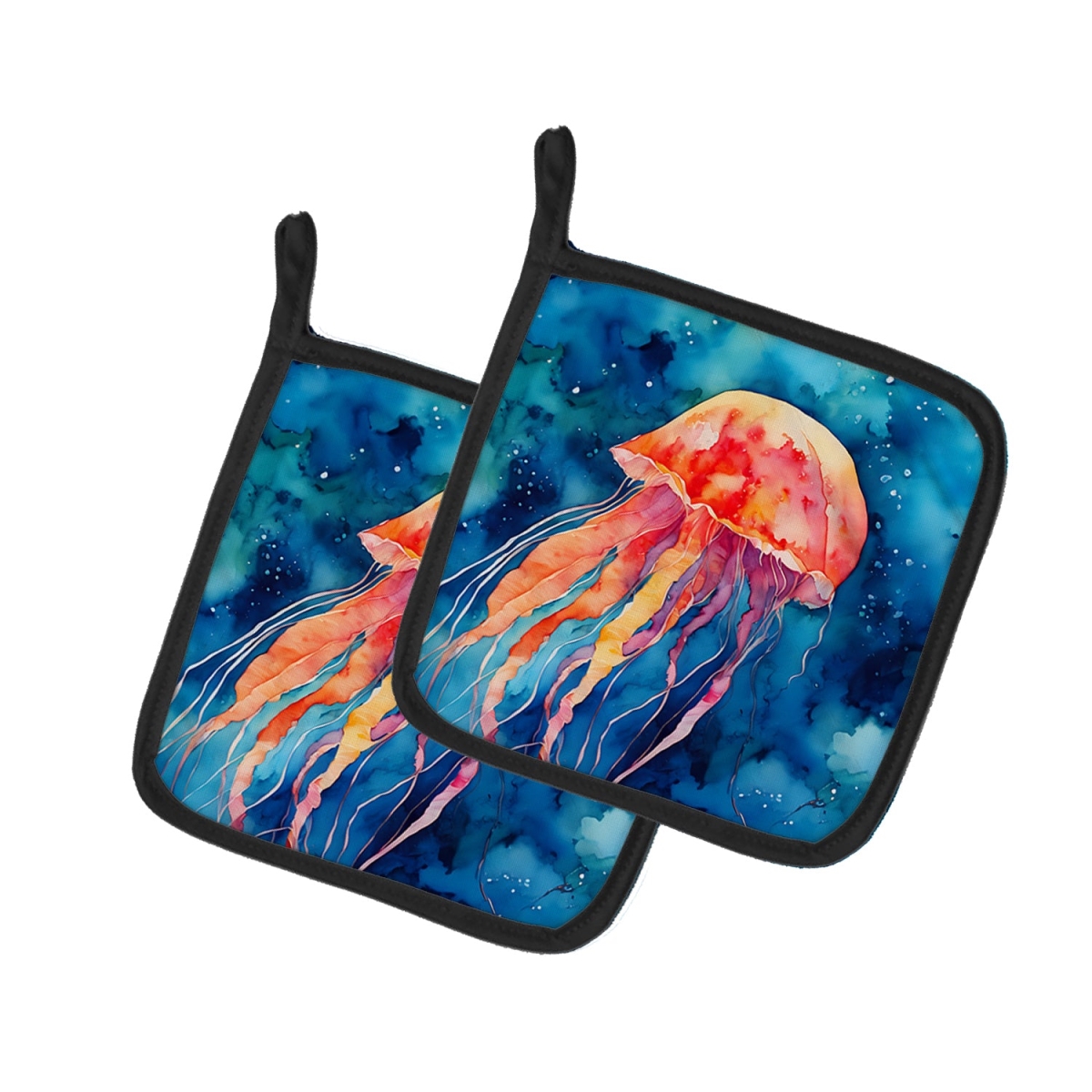 DAC2790PTHD 7.5 x 7.5 in. Jellyfish Pot Holders - Set of 2