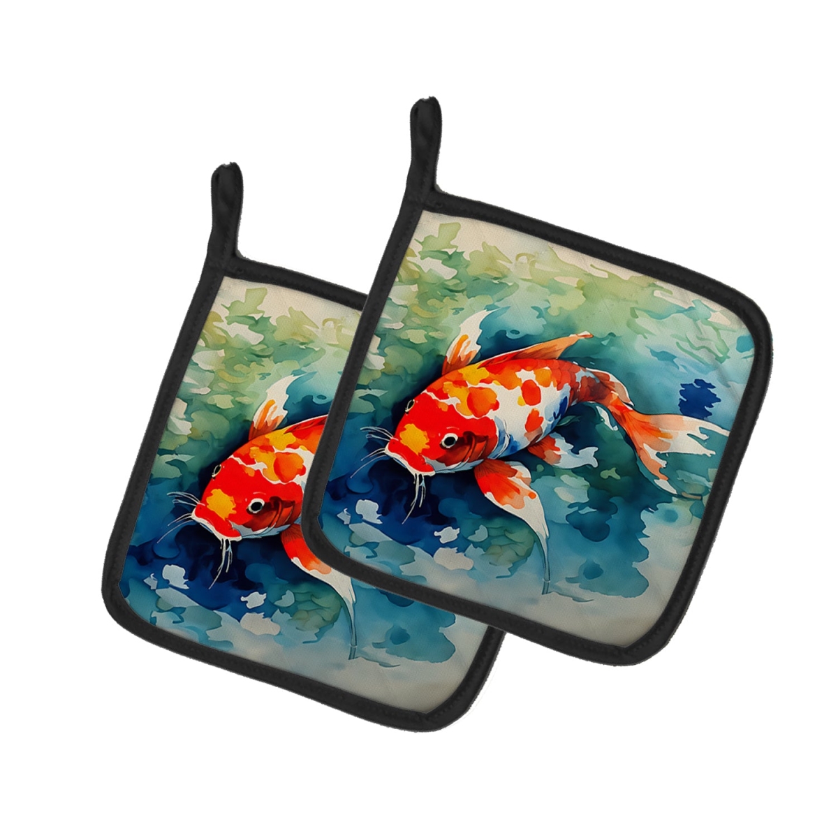DAC2794PTHD 7.5 x 7.5 in. Koi Fish Pot Holders - Set of 2