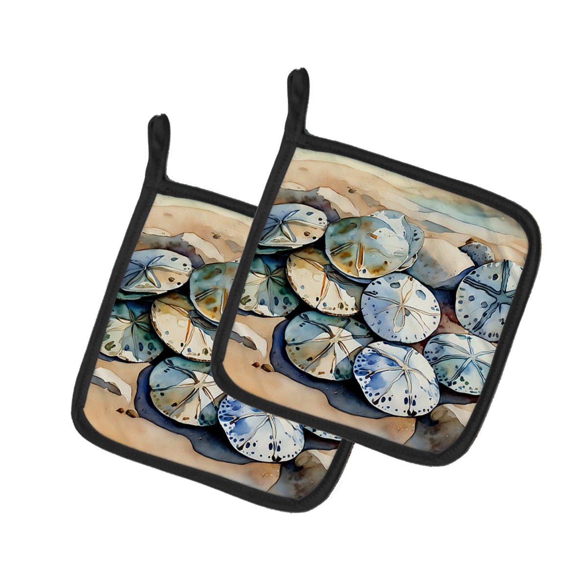 DAC2821PTHD 7.5 x 7.5 in. Sand Dollars Pot Holders - Set of 2