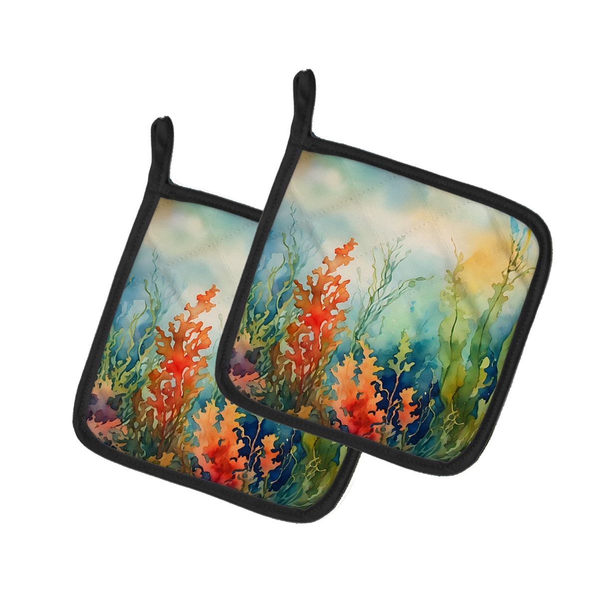 DAC2823PTHD 7.5 x 7.5 in. Seaweed Pot Holders - Set of 2