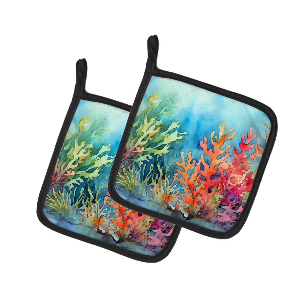 DAC2825PTHD 7.5 x 7.5 in. Seaweed Pot Holders - Set of 2