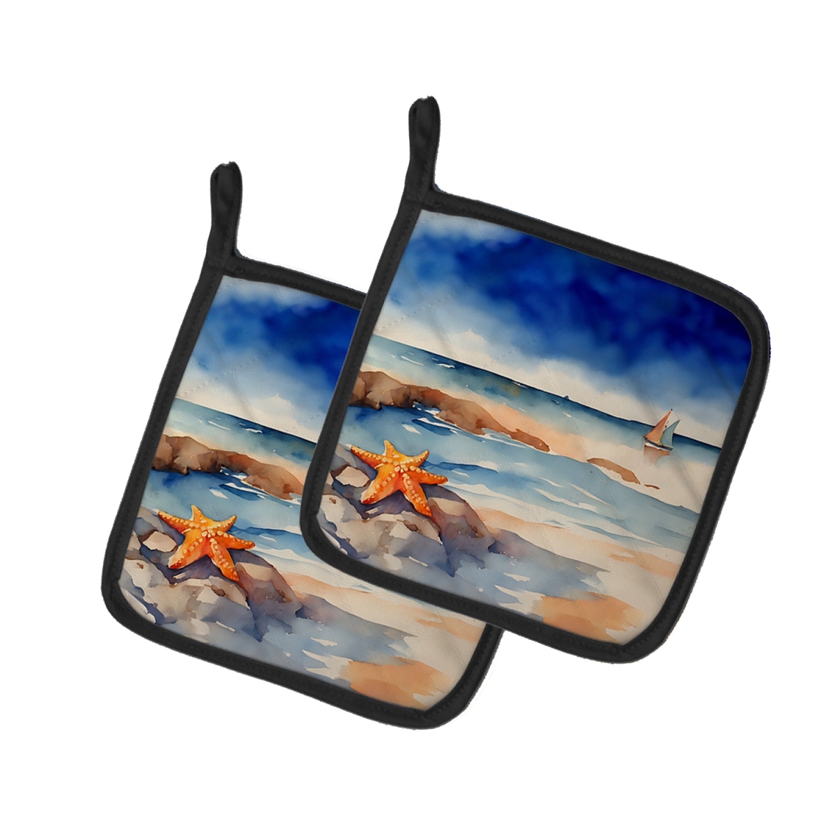 DAC2830PTHD 7.5 x 7.5 in. Starfish Pot Holders - Set of 2